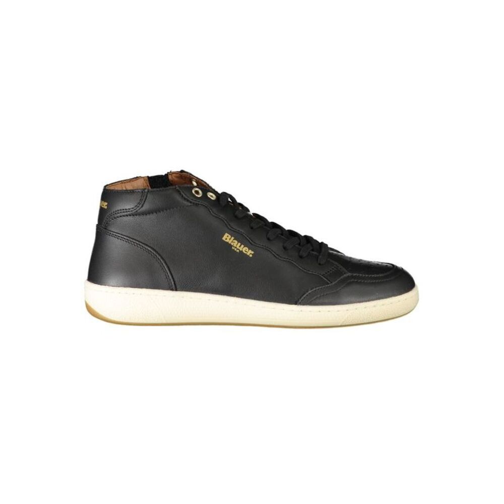 Blauer Black Leather Men Men's Sneaker